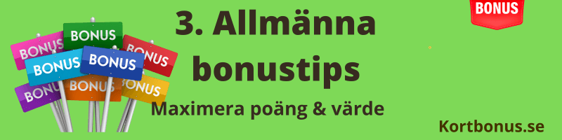 Allmänna bonustips